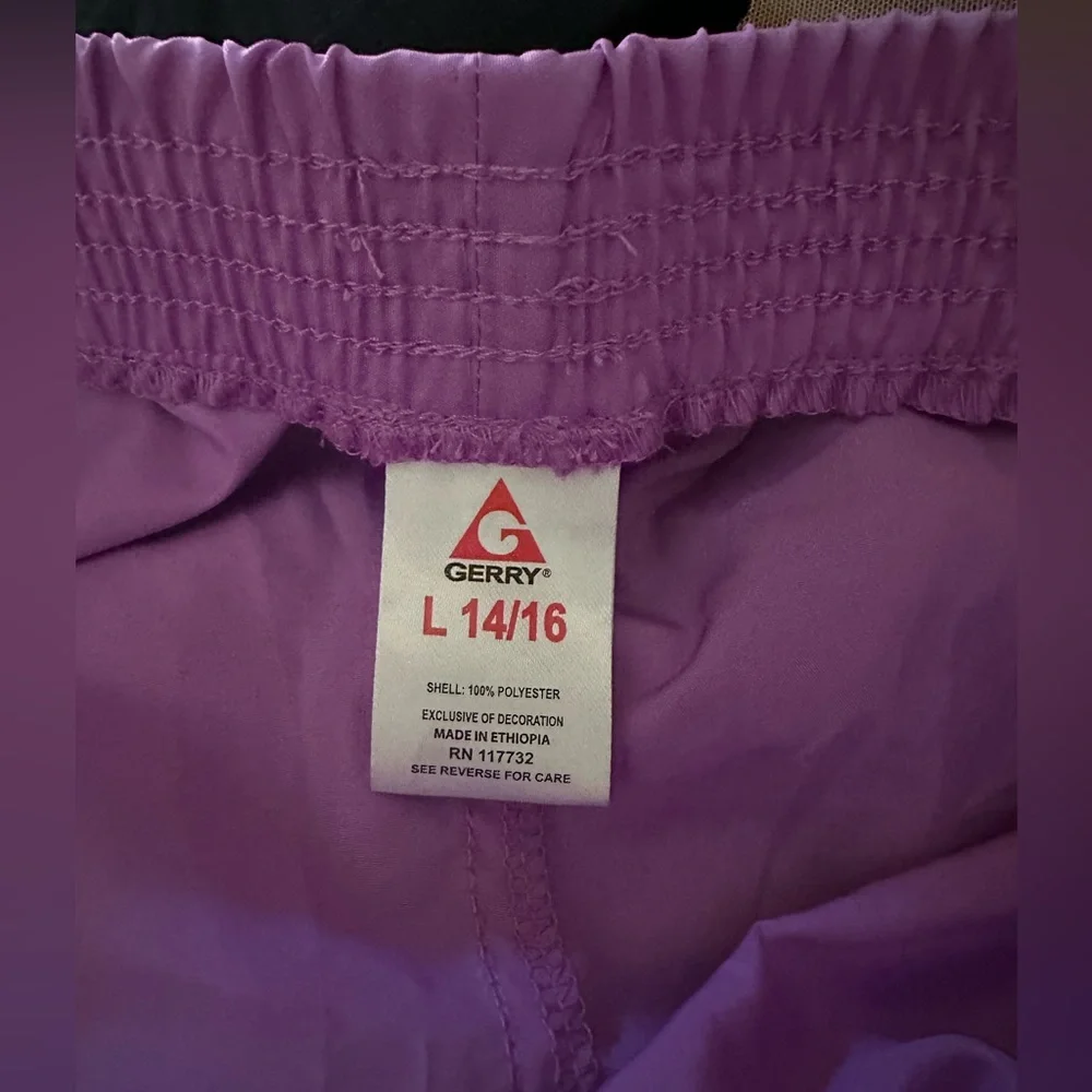 EUC-‎ GERRY- girls pink side cinch shorts- size L 14/16